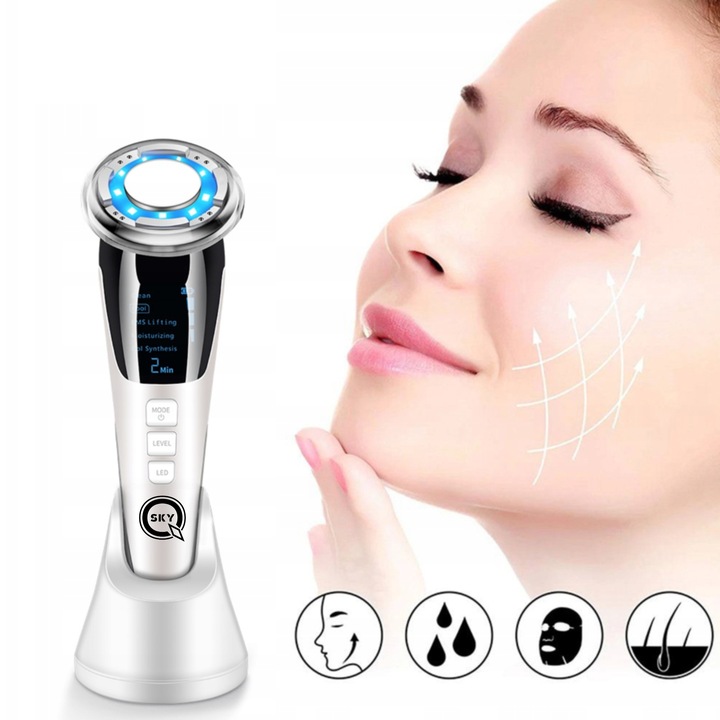 MEZOTERAPIA BEZIGŁOWA MASAŻER EMS TWARZY LIFTING 5w1 URZĄDZENIE DO MASAŻU