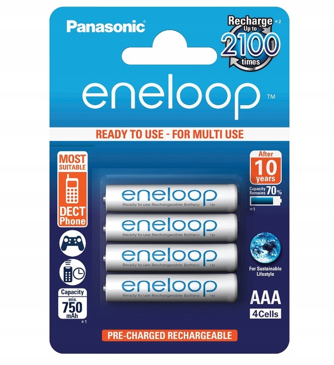 AAA 4x ENELOOP AKUMULATORKI PANASONIC R03