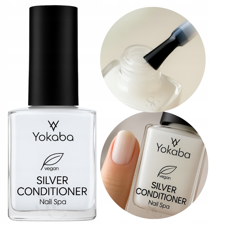 Yokaba Nail Spa Silver Conditioner mleczna odżywka do paznokci perłowa