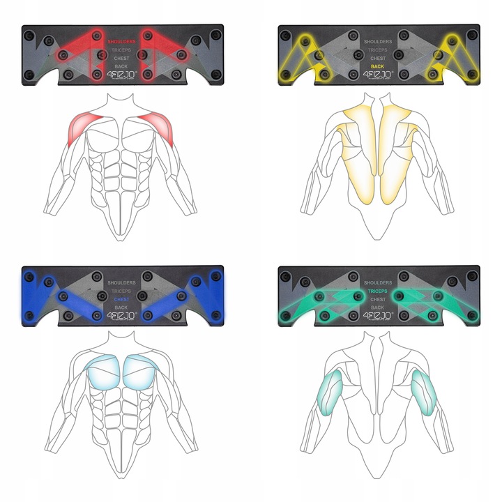 DESKA UCHWYTY DO POMPEK ĆWICZEŃ PLATFORMA PUSH UP BOARD WIELOFUNKCYJNA SIŁA