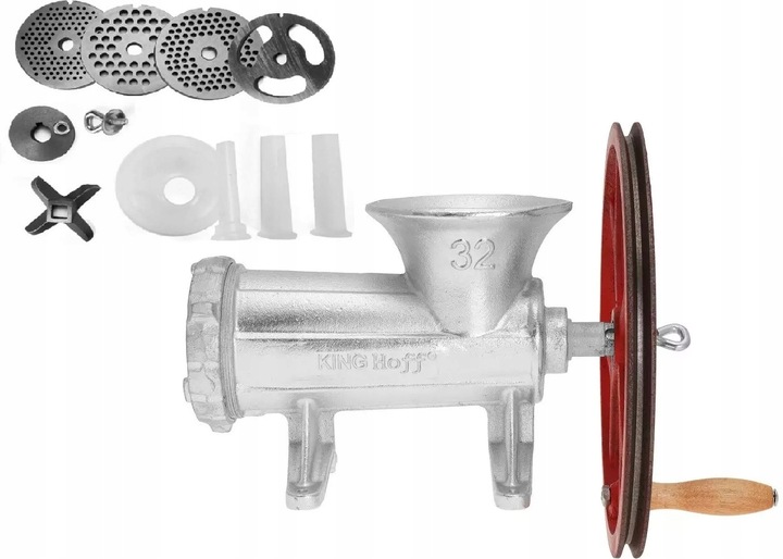 Maszynka 32 do Mielenia Mięsa NADZIEWARKA Koła Lejki 4 x SITO KING