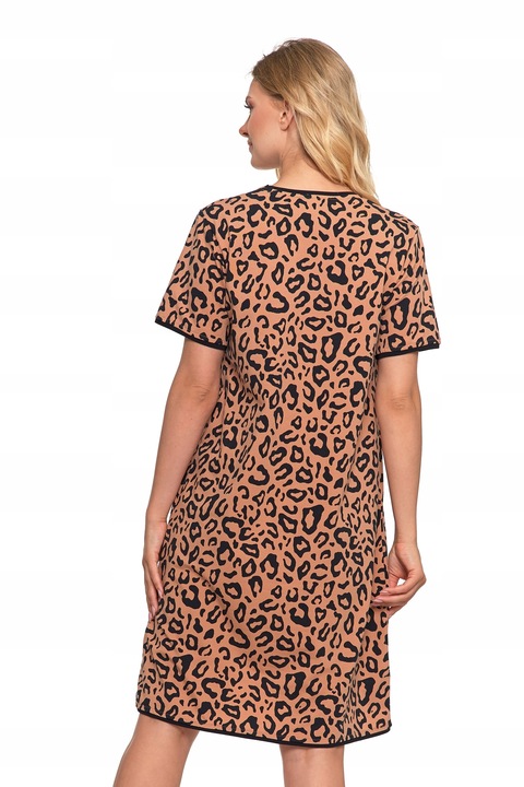 Koszula Damska Nocna Piżama PANTERKA Modna Bawełniana Krótki Rękaw MORAJ L