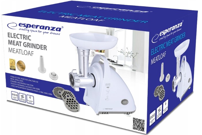 ELEKTRYCZNA MASZYNKA DO MIELENIA MIĘSA MOCNA 2000W 3 SITA DYSZA DO