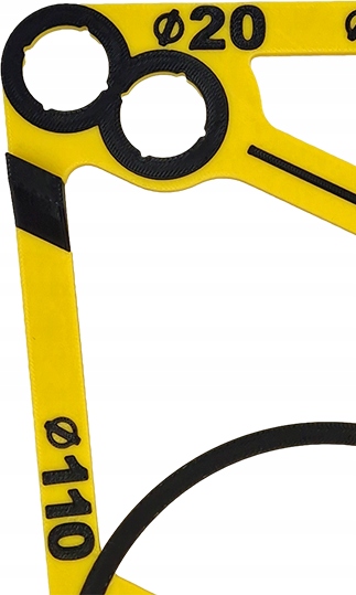 Szablon wzornik otworów GEBERIT do płytek toaleta mocny łazienka