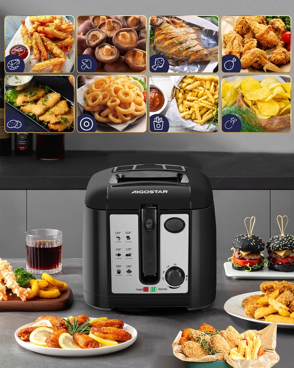 FRYTKOWNICA FRYTOWNICA MOCNA 2,5L ŁATWE SZYBKIE SMAŻENIE FRYTEK