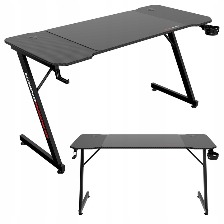 BIURKO DLA GRACZY GAMINGOWE KOMPUTEROWE SZKOLNE REGULOWANE 140 cm