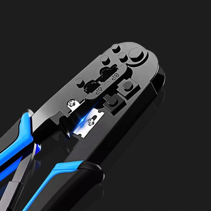 TESTER SIECIOWY ZACISKARKA STRIPPER WCISKACZ WTYKI RJ45 ZESTAW XXL + ETUI