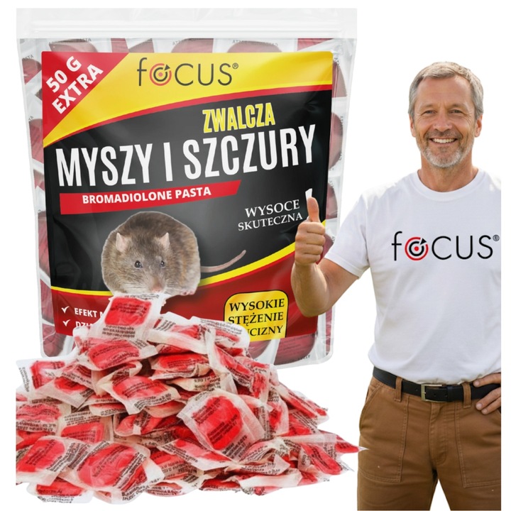 TRUTKA NA SZCZURY I MYSZY 1kg PASTA GRYZONIE BROMADIOLONE TRUCIZNA