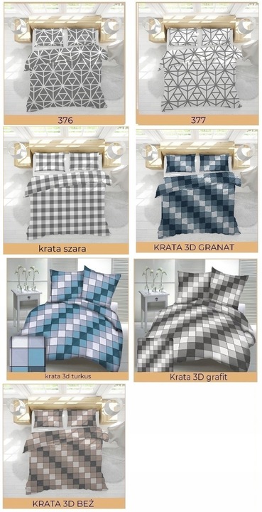 Komplet pościeli 160x200 gruba Polska bawełna 100% dużo wzorów - certyfikat