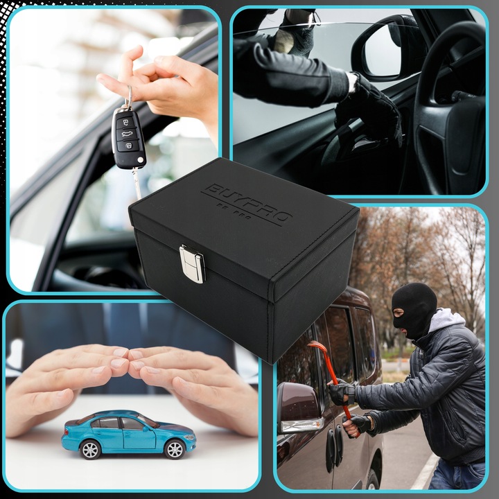 PUDEŁKO Faraday + Etui pokrowiec NA KLUCZYK KEYLESS Rfid ZESTAW + GRATIS
