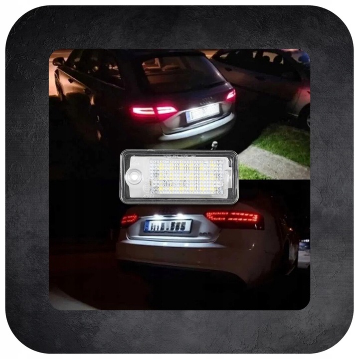 Podświetlenie Lampki LED Tablicy Rejestracyjnej Audi A3 8P A4 B6 B7 A6