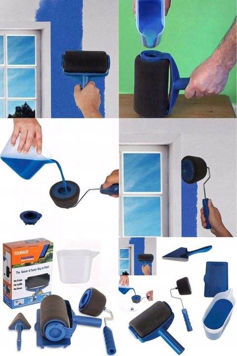 WAŁEK DO MALOWANIA NIEKAPIĄCY ZESTAW MALARSKI 4w1 WAŁEK NIEKAPEK