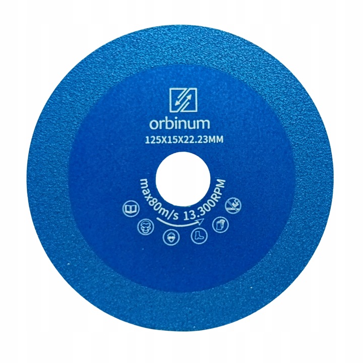Tarcza diamentowa ORBINUM 125mm do precyzyjnego cięcia szkła gresu płytek