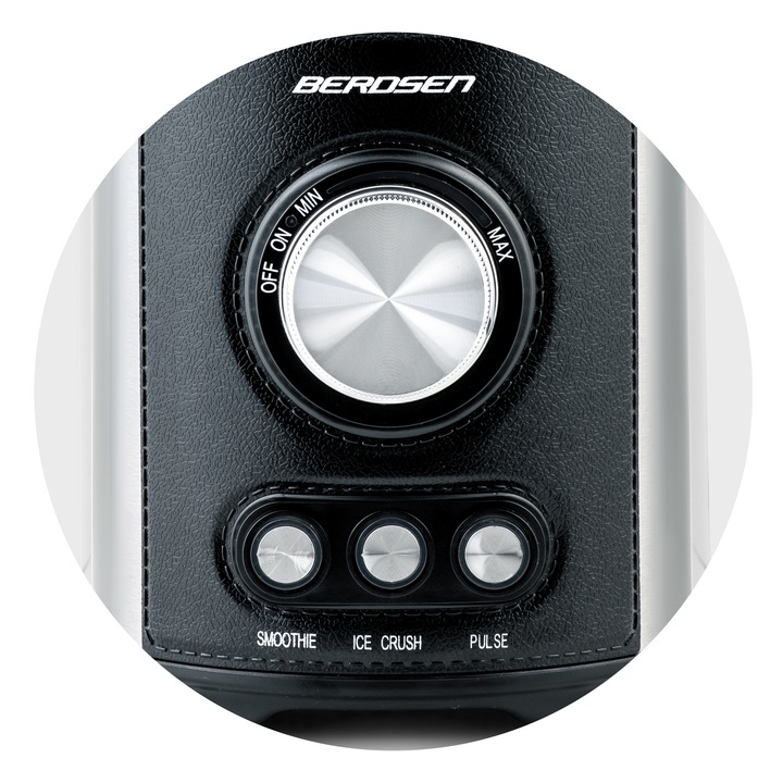 Blender kielichowy duży szklany czarny 800W Berdsen 1,5L