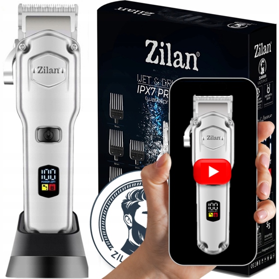 PROFESJONALNA MASZYNKA DO STRZYŻENIA BEZPRZEWODOWA WET&DRY USB ZESTAW