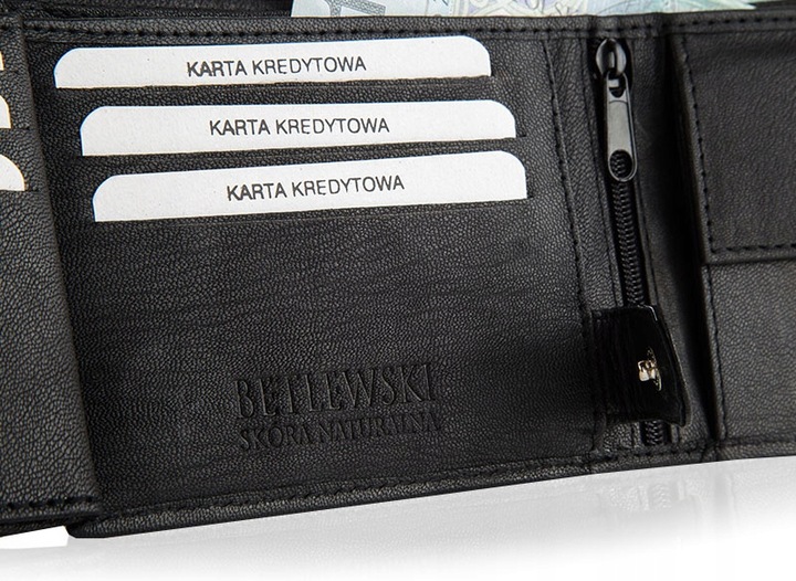 SKÓRZANY PORTFEL MĘSKI DUŻY SKÓRA RFID BETLEWSKI