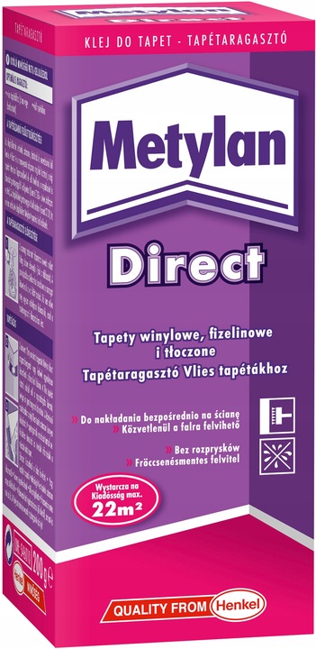 KLEJ METYLAN DIRECT DO TAPET NA FLIZELINIE HENKEL 200G