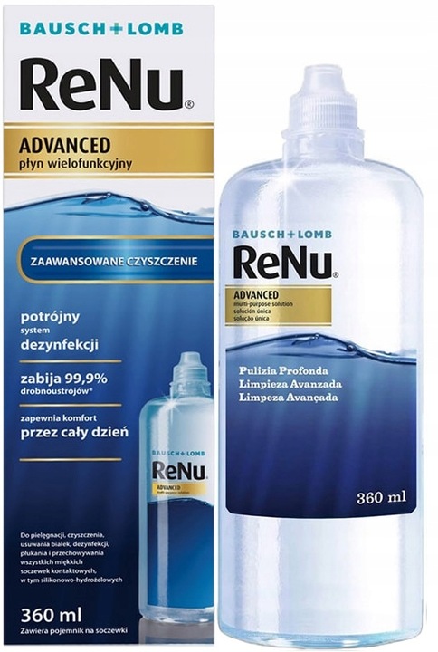 Płyn do soczewek kontaktowych Bausch&Lomb ReNu Advanced, 360 ml