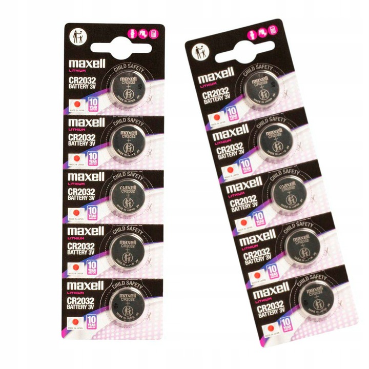 BATERIA MAXELL CR2032 3V ZESTAW 10 SZTUK