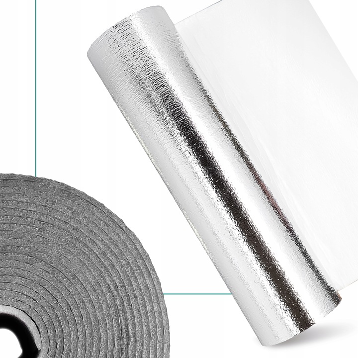 Ekran Zagrzejnikowy Mata Aluminiowa 5m Pianka Izolacyjna Odbijająca Ciep GO