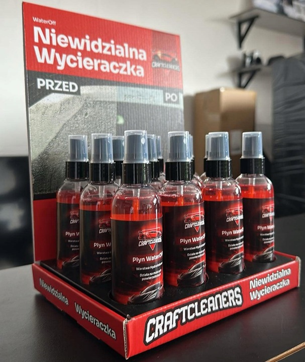 ZESTAW HYDROFOBOWY Aktywna Tarcza WaterOFF Niewidzialna Wycieraczka GRATISY