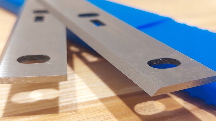 2 zapasowe noże HSS komplet do heblarki strugarki Scheppach HMS1070