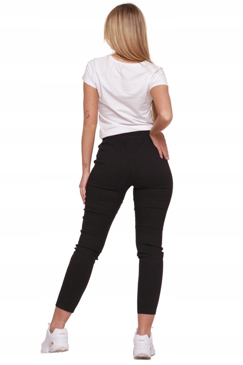 Spodnie Joggery Damskie Elastyczne z Wiązaniem Eleganckie Modne MORAJ