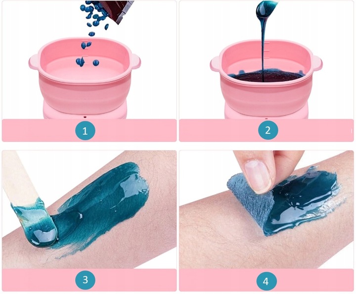 ZESTAW WOSK DO DEPILACJI PODGRZEWACZ wosku 6x WOSK TWARDY W GRANULKACH