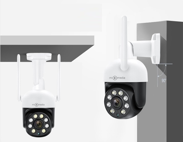 KAMERA ZEWNĘTRZNA OBROTOWA IP WiFi DO MONITORINGU 4X ZOOM ULTRA HD DETEKCJA