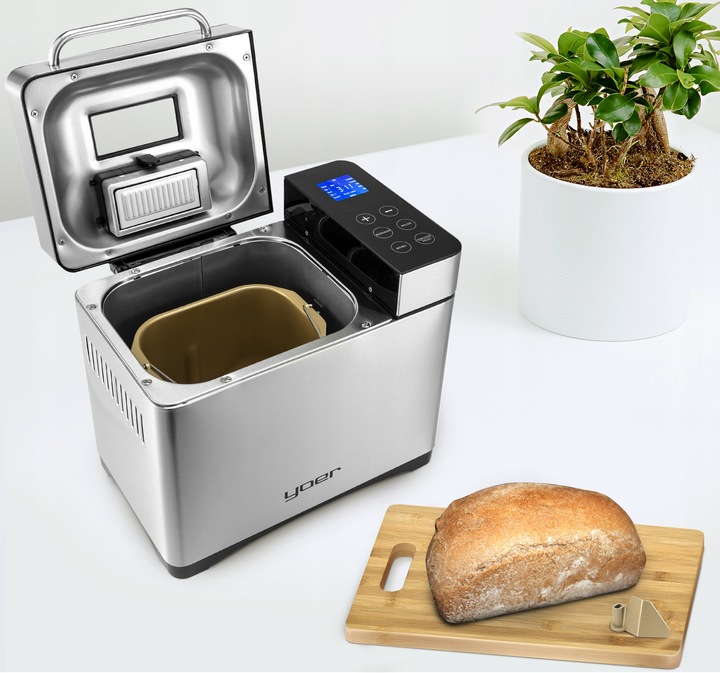 Wypiekacz do chleba Automat MENU PL Yoer INOX +Przepisy +19 programów