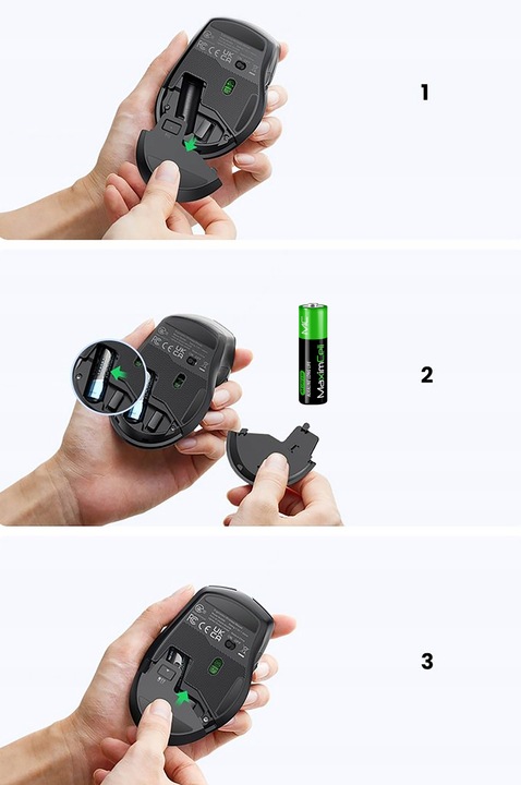 Mysz Bezprzewodowa 4000DPI Myszka Laserowa NA USB Do Komputera i Bateria AA