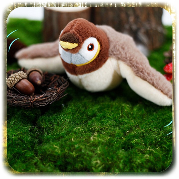 INTERAKTYWNA ZABAWKA DLA KOTA PLUSZOWY PTAK RUCHOMY PTASZEK +