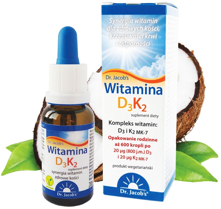 WITAMINA K2 MK-7 + D3 KROPLE NATURALNE Jacobs