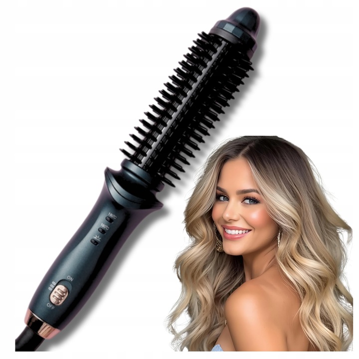 LOKÓWKA CERAMICZNA DO STYLIZACJI WŁOSÓW SZCZOTKA DO WŁOSÓW LOKI 2w1