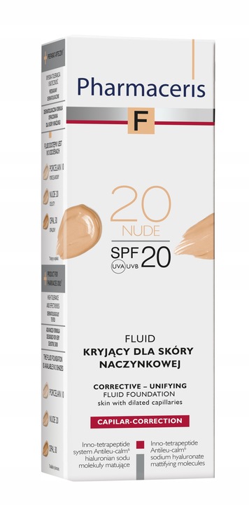 Pharmaceris F fluid naczynkowa 20 NUDE podkład do twarzy 30 ml