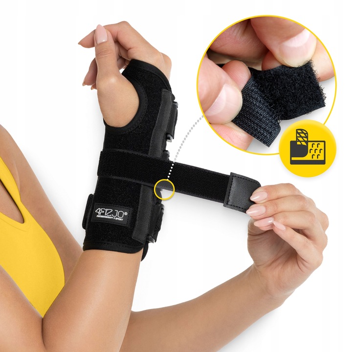 STABILIZATOR NADGARSTKA ORTEZA USZTYWNIAJĄCA SZYNA REGULOWANA LEKKA PRAWA