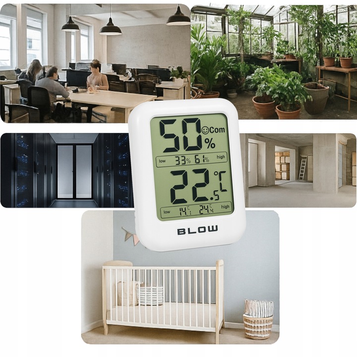 TERMOMETR LCD MINI STACJA POGODOWA POGODY HIGROMETR ZESTAW MAGNES