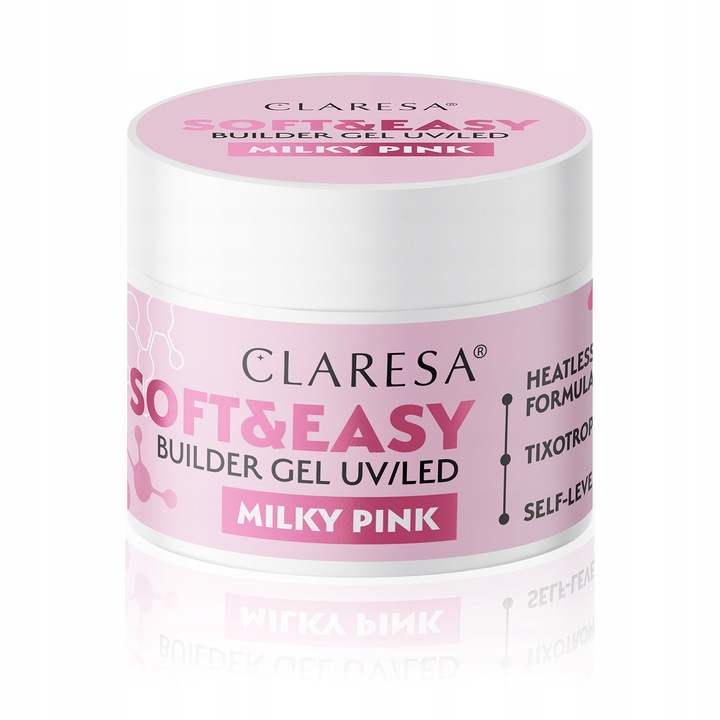 CLARESA SOFT&EASY BUILDER GEL MILKY PINK 90G