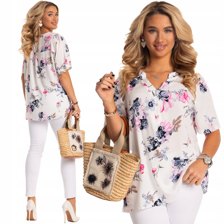 Niesamowita BLUZKA Koszulowa KOSZULA Plus Size Dużo Kolorów Rozmiarów