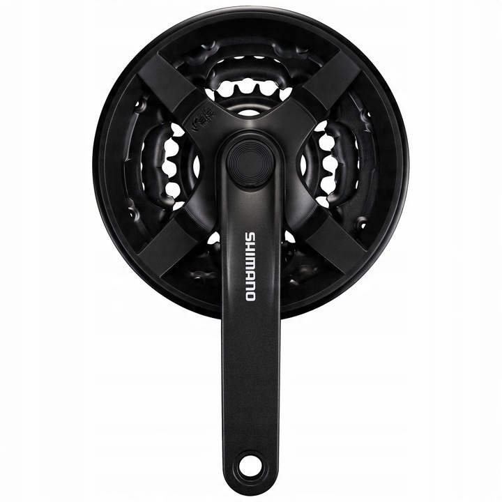 Korba Shimano FC-TY301 42/34/24 170mm 6/7/8rz czarna z osłoną p+l + korki