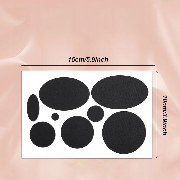 ZESTAW NAPRAWCZY ŁATKI DO KURTEK PUCHOWYCH ZIMOWYCH 40X CZARNE