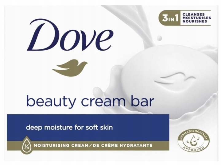 Mydło Dove w Kostce 3w1 Kremowe Beauty Cream Bar 10x90g