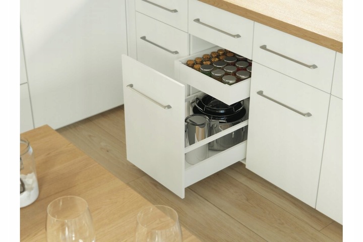 SZUFLADA GTV AXIS PRO 450B1 ŚREDNIA L450 H116 BIAŁA CICHY DOMYK WYSUW