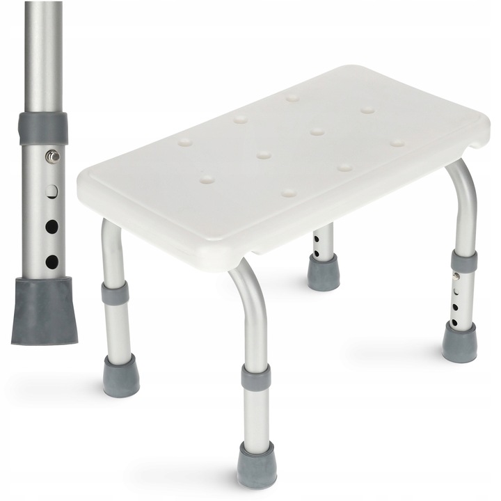 TABORET STOPIEŃ SCHODEK SIEDZISKO DO WANNY PRYSZNIC REGULOWANA WYSOKOŚĆ