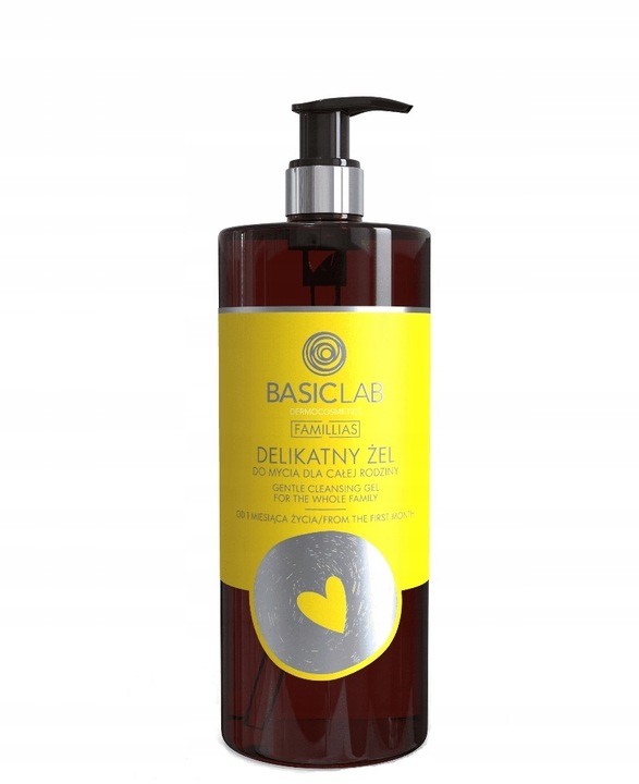BasicLab Żel pod prysznic do mycia ciała głowy i włosów dla całej