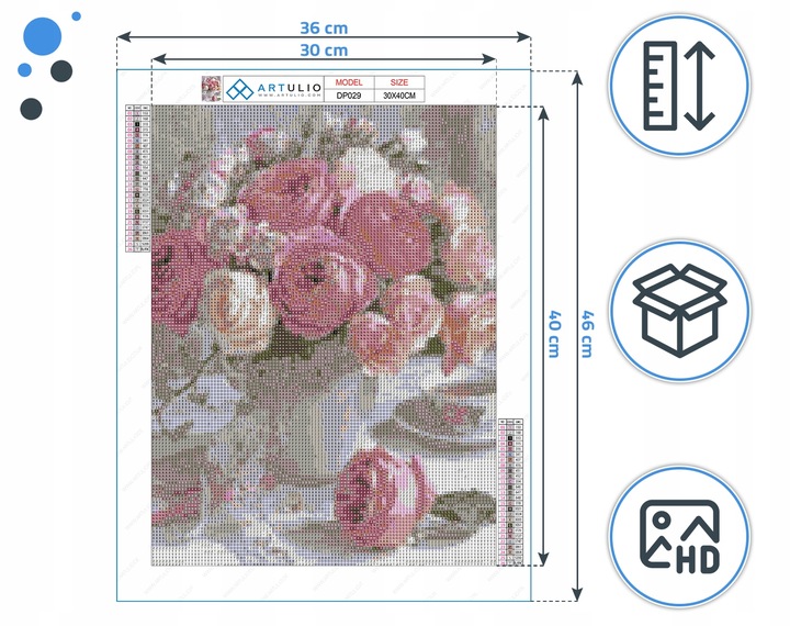 HAFT DIAMENTOWY DIAMOND PAINTING MOZAIKA DIAMENTOWA ZESTAW 5D + AKCESORIA