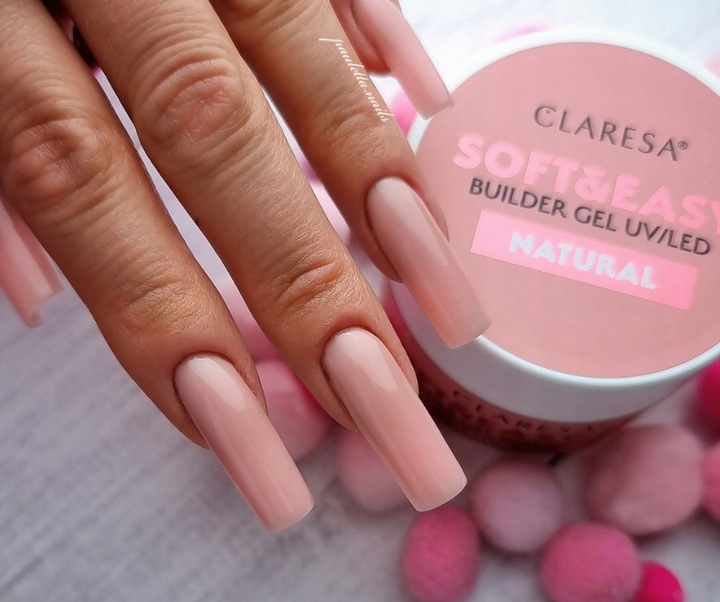 CLARESA SOFT&EASY BUDUJĄCY ŻEL DO PAZNOKCI SAMOPOZIOMUJĄCY NATURAL 45G
