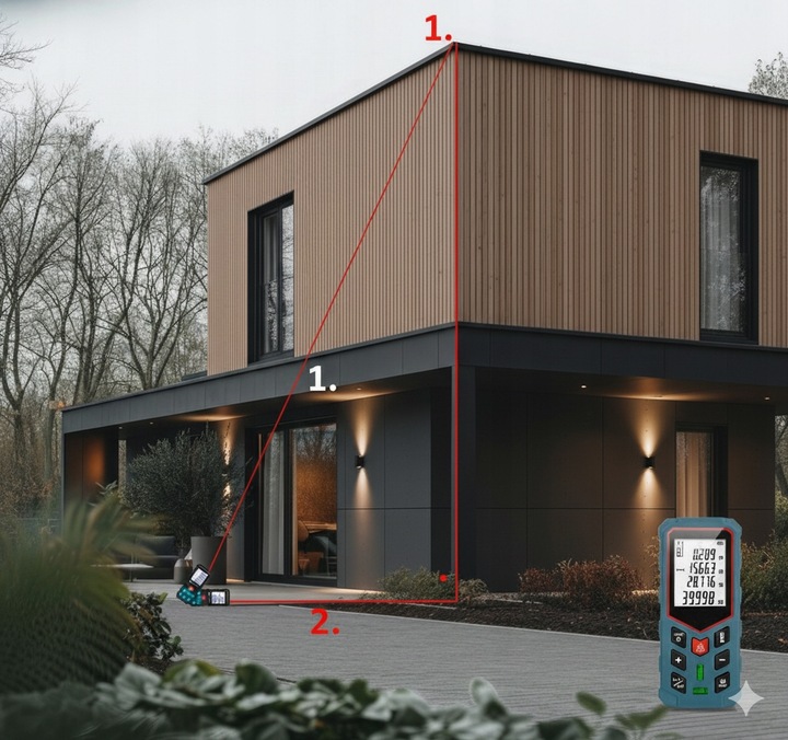 DALMIERZ LASEROWY POZIOMICA MIERNIK ODLEGŁOŚCI CYFROWY KĄTOMIERZ