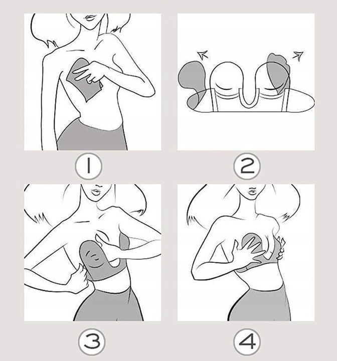 BIUSTONOSZ samonośny STANIK bez ramiączek PUSH UP