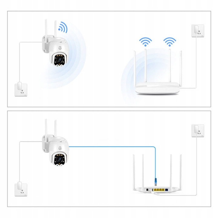 KAMERA ZEWNĘTRZNA IP WiFi OBROTOWA 8 MPX 8 MP 4K IP66 ZOOM 5X DETEKCJA